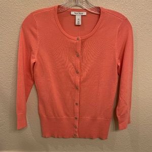 White House Black Market Pink Cardigan XS NWT